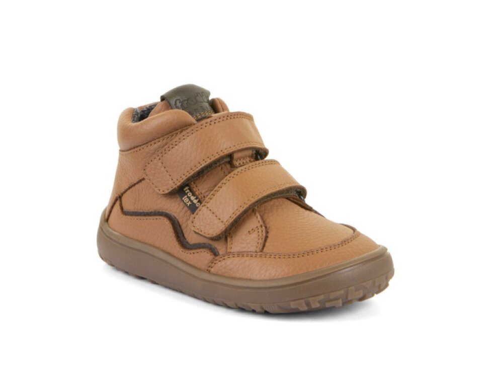 Froddo - Detské barefoot topánky AUTUMN TEX LEAHTER G3110264-8 COGNAC