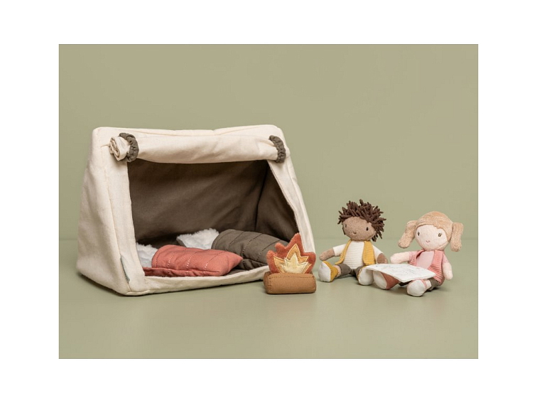 Little Dutch Bábiky Jake a Anna so sadou na stanovanie