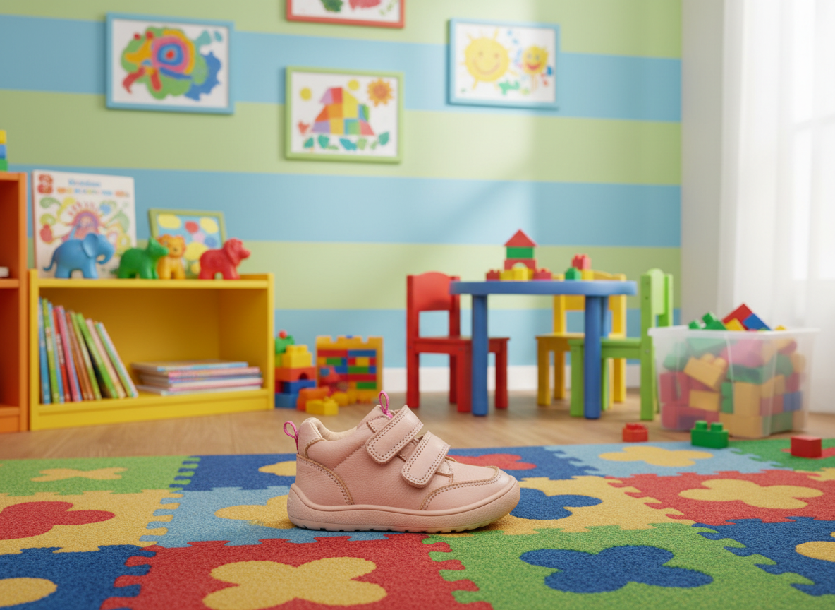 Protetika - Detské dievčenské barefoot topánky VIKI PINK