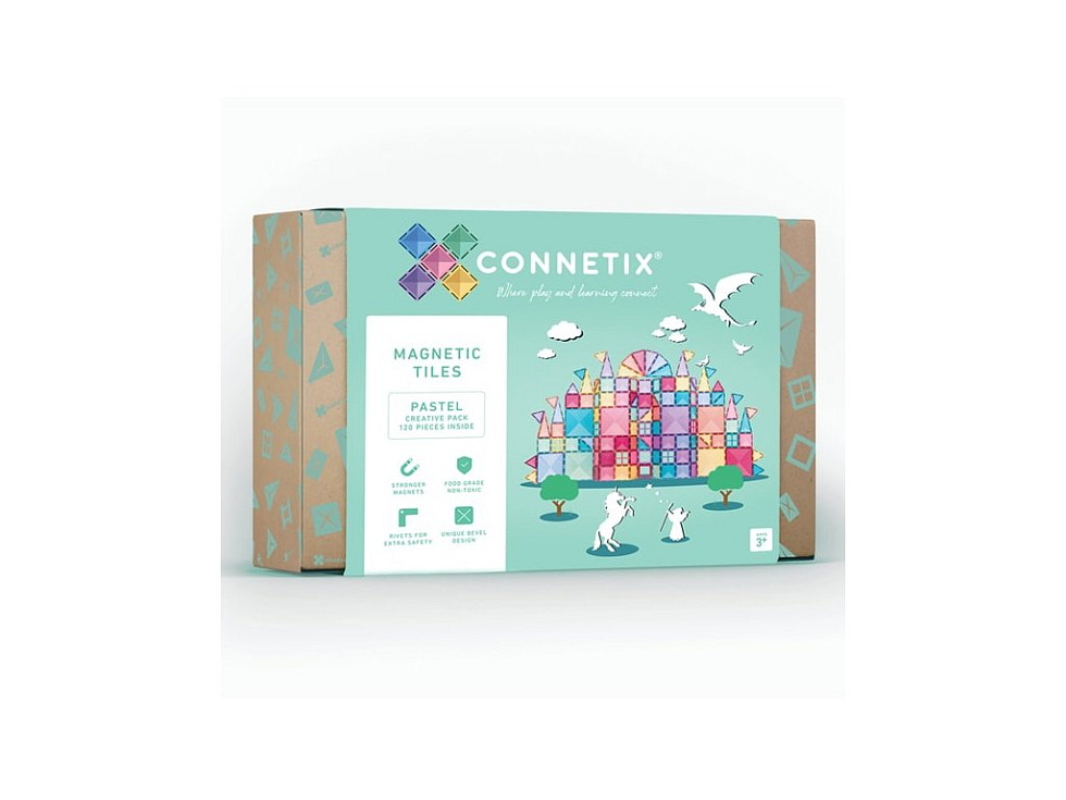 Connetix magnetická stavebnica - Pastel Creative pack 120 kusov