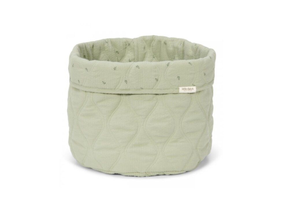 Little Dutch Košík textilný obojstranný veľký Pure Sage