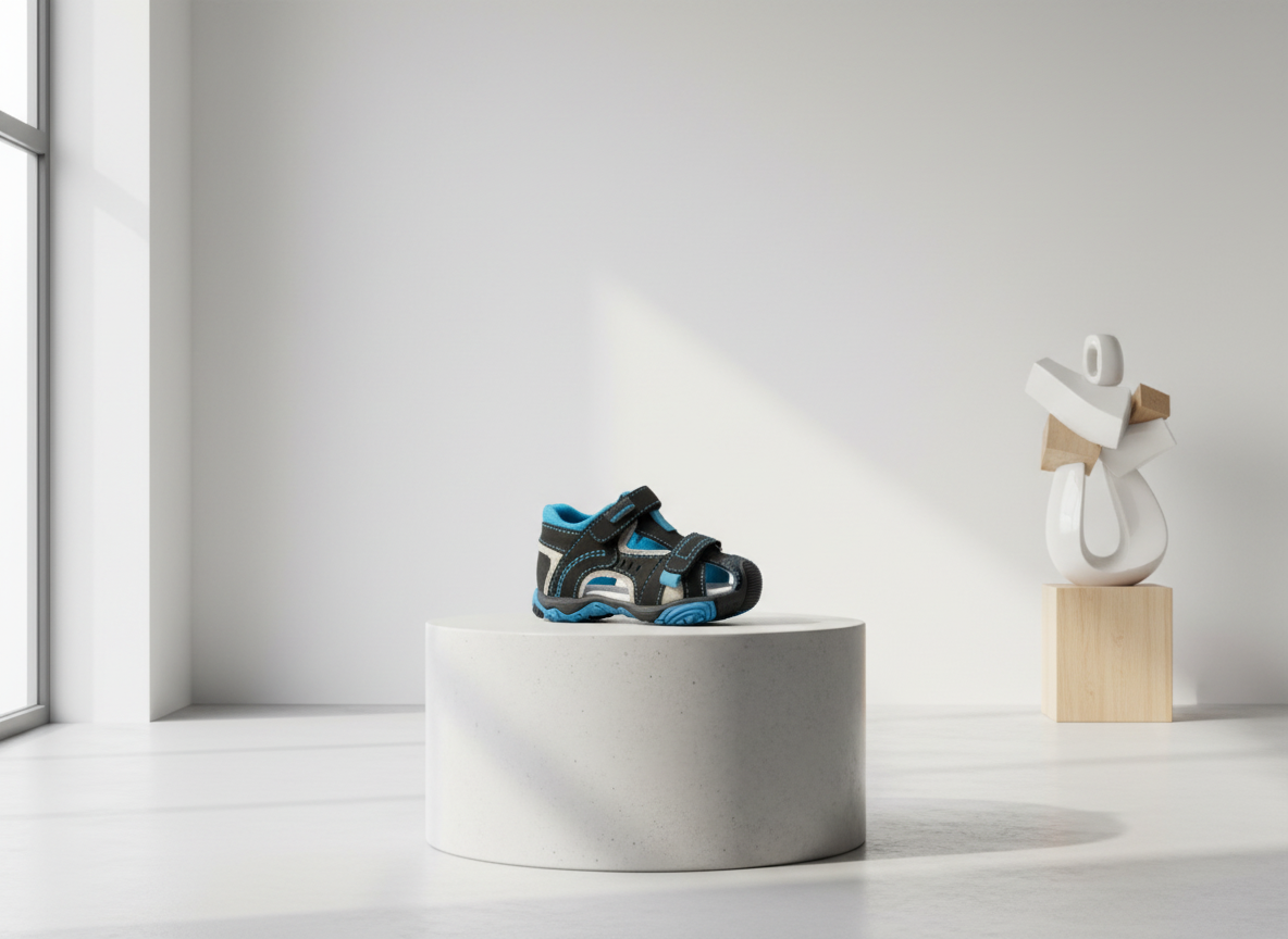 Protetika - Detské chlapčenské sandálky LORENZO BLACK