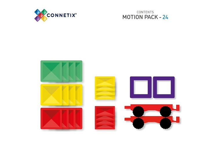 Connetix magnetická stavebnica - Rainbow Motion pack 24 ks