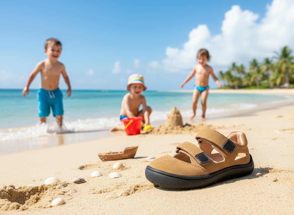 Protetika - Chlapčenské barefoot sandálky TERY BEIGE