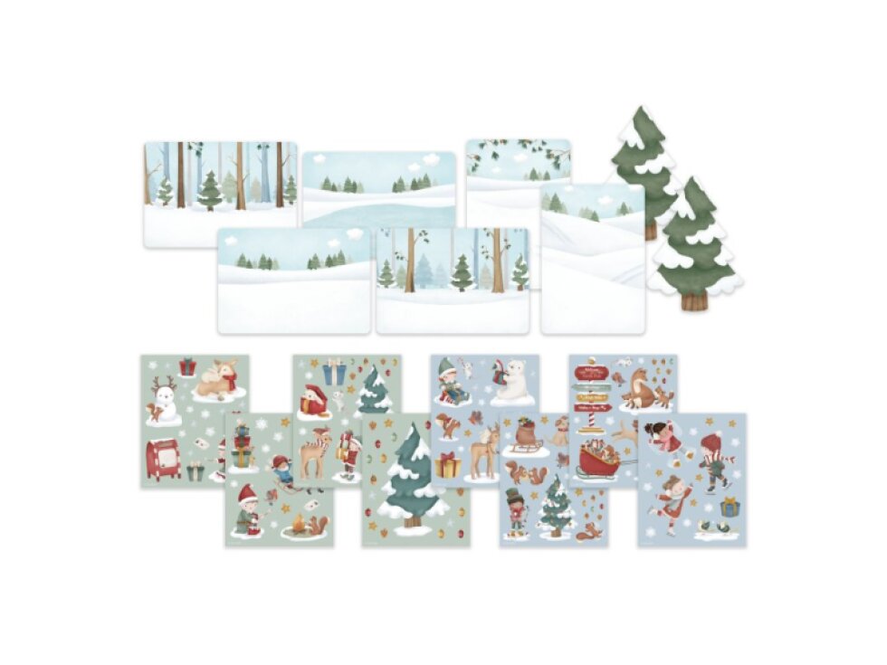 Little Dutch Sada so samolepkami Vianočné prianie