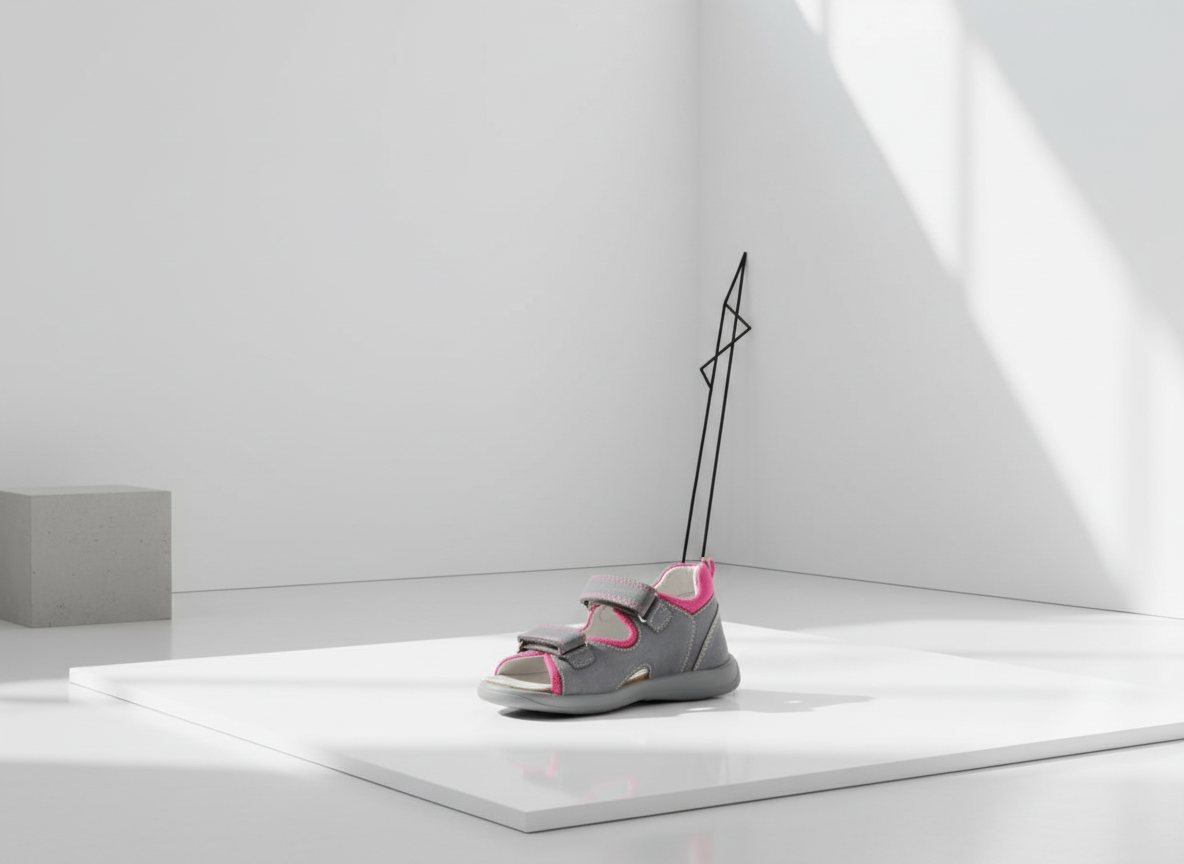 Protetika - Detské rehabilitačné sandálky T115 šedo-fuxia