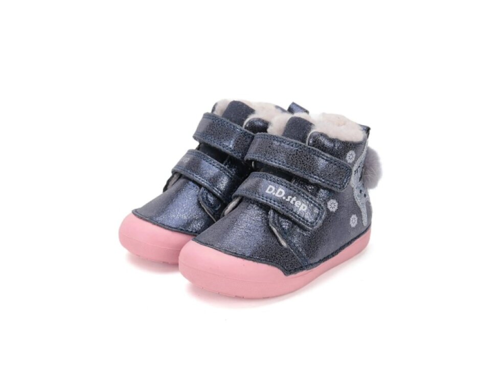 D.D. Step - Detské zimné topánky W066-52733A Royal Blue