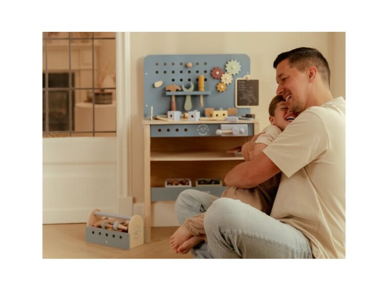 Little Dutch Ponk drevený Blue