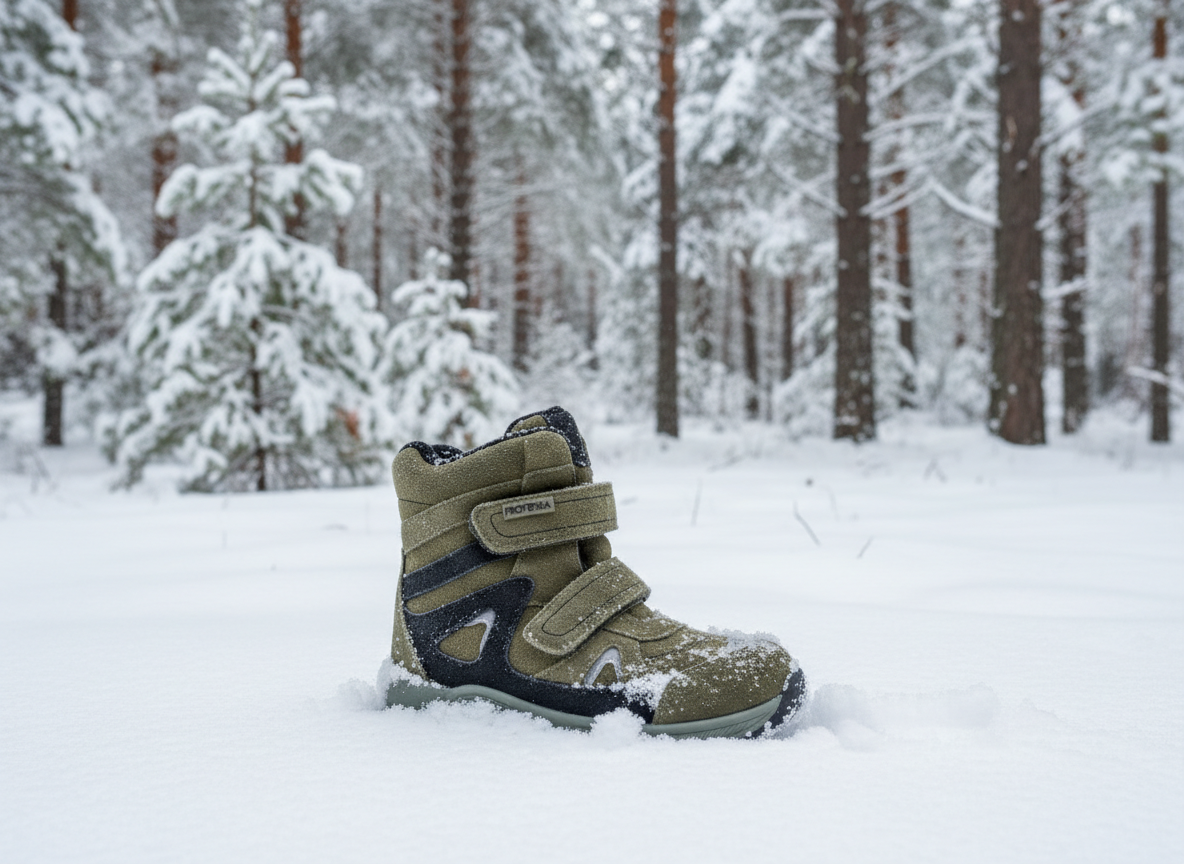 Protetika - Detské zimné topánky RAFAEL KHAKI s PRO-TEX membránou