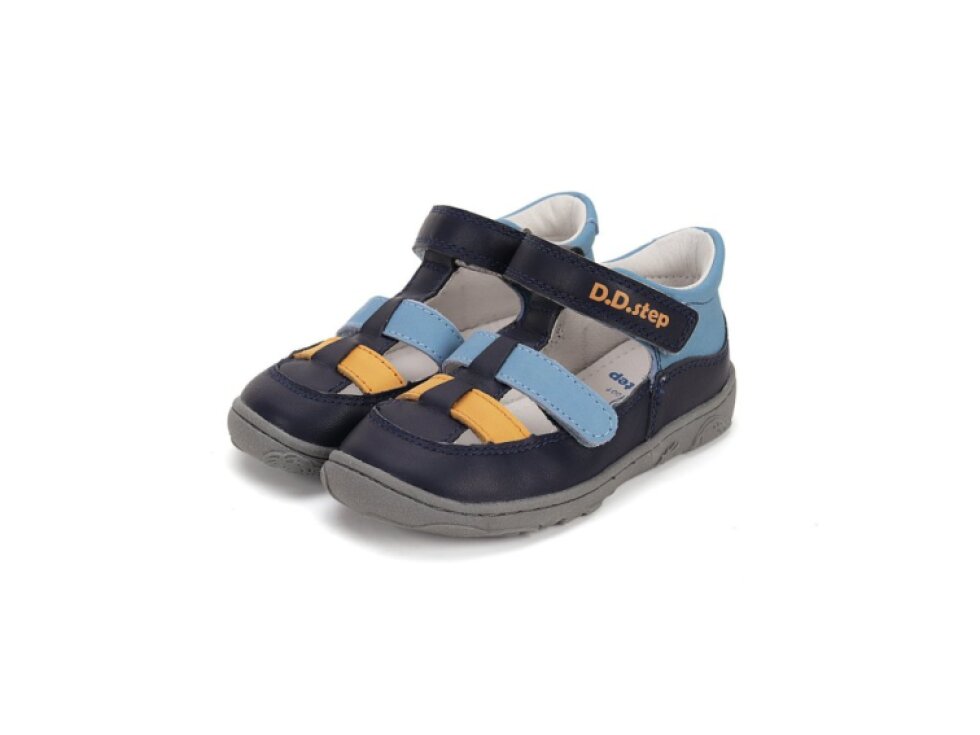 D.D. Step - Chlapčenské barefoot sandálky H077-51332A Blue