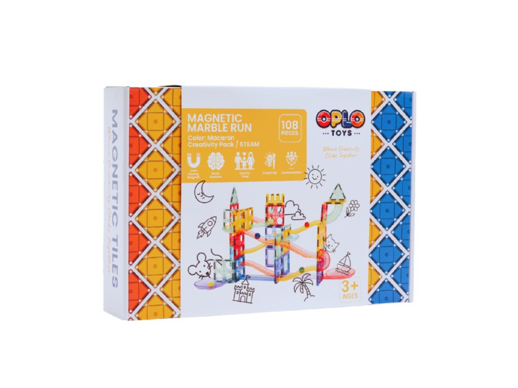 MAGNA-TILES Magnetická stavebnica Cars 2 dielna Blue/orange