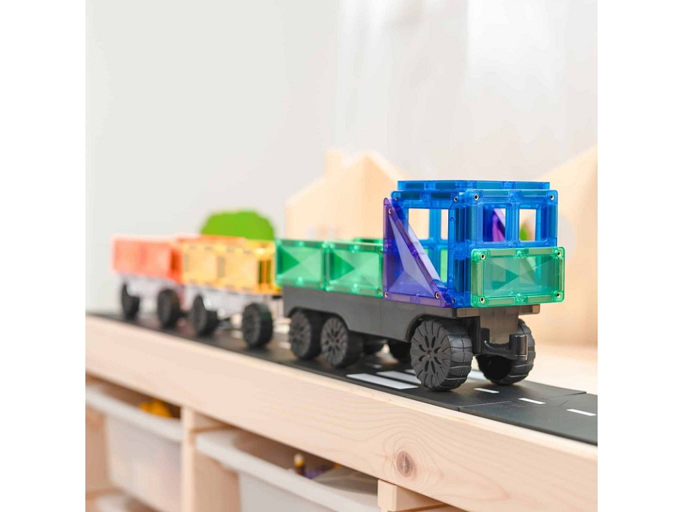 Connetix magnetická stavebnica - Rainbow Transport Pack 50 kusov