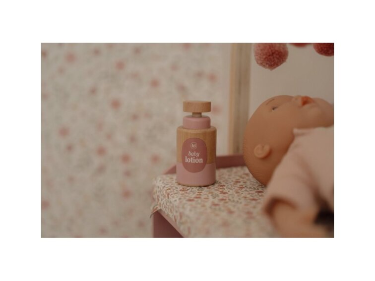 Little Dutch Prebaľovací pult pre bábiky drevený Soft Flowers