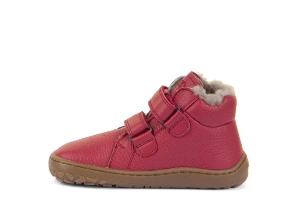 Froddo - Detské zimné Barefoot topánky Winter Furry G3110263-7K Red