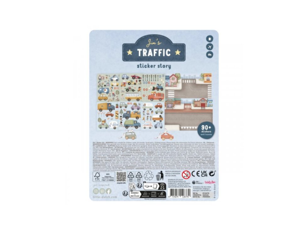 Little Dutch Knižka so samolepkami Doprava Jim