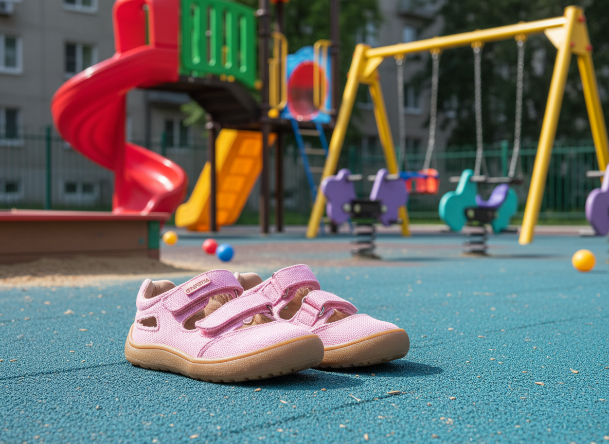 Protetika - Detské dievčenské barefoot sandálky TAFI PINK