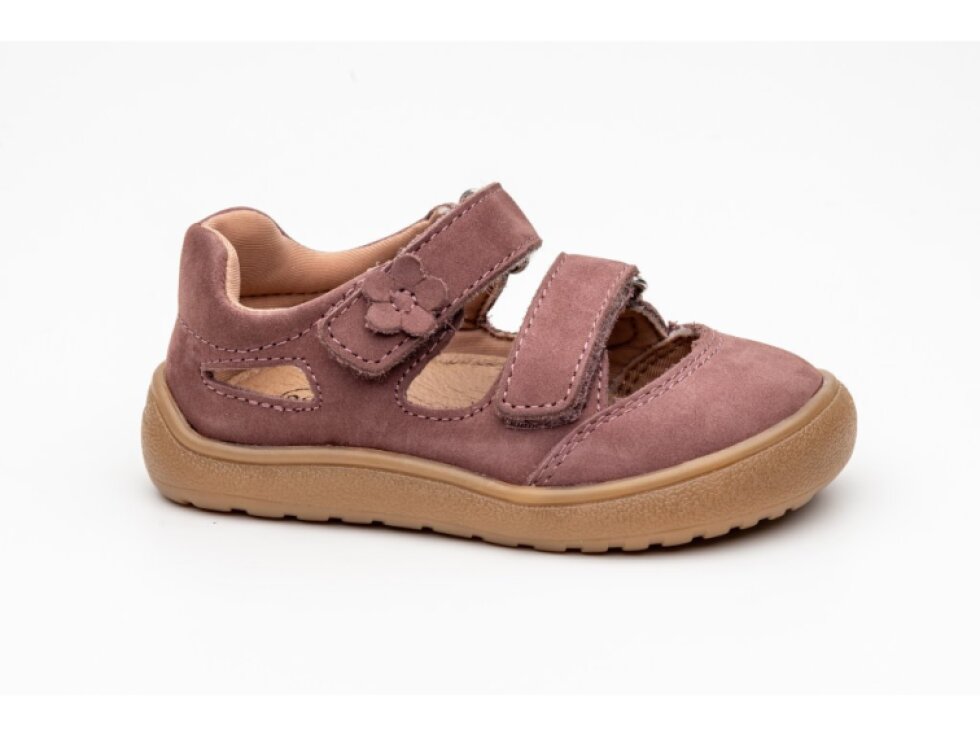 Protetika - Detské dievčenské barefoot sandálky NERY OLD PINK