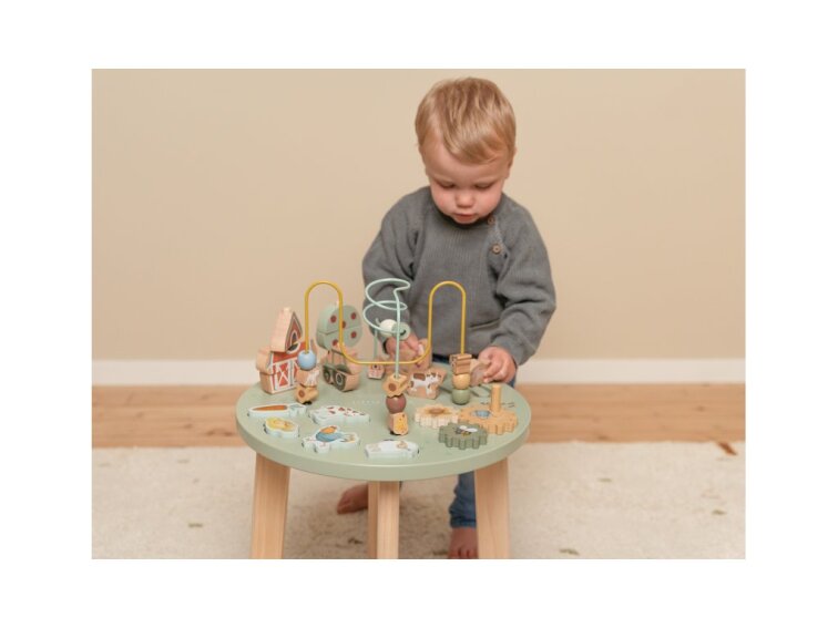 Little Dutch Stolík s aktivitami drevený