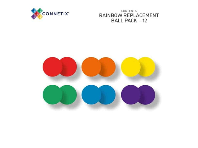 Connetix magnetická stavebnica - Náhradné guličky rainbow 12 ks