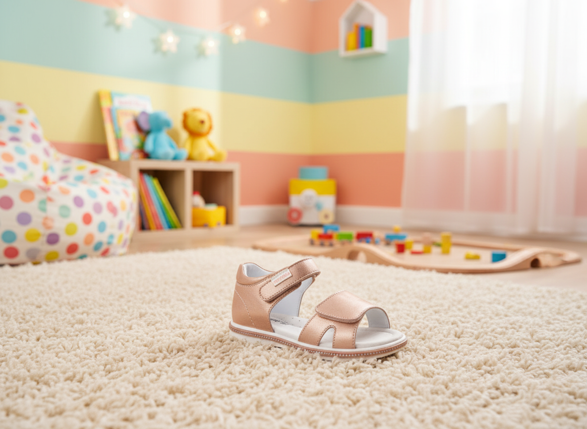 Protetika - Detské dievčenské sandálky ZEVA PINK