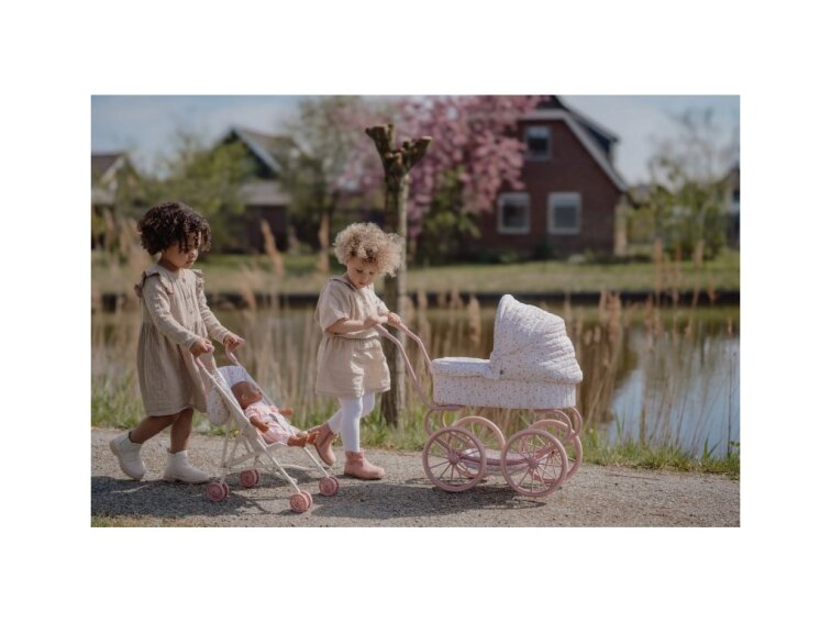 Little Dutch Kočík pre bábiky golfky skladací Soft Flowers