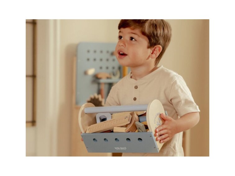Little Dutch Box s náradím drevený Blue