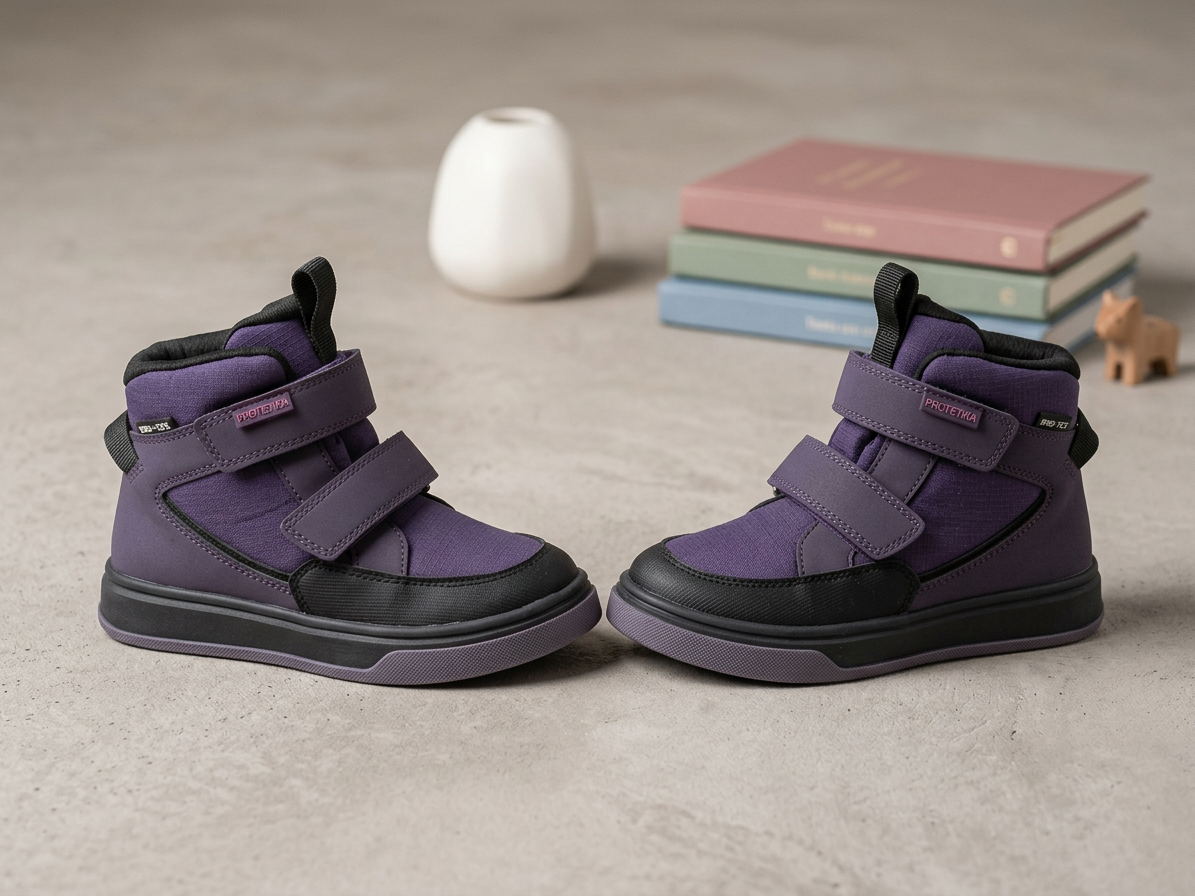 Protetika - Detské prechodné topánky SALMA PURPLE