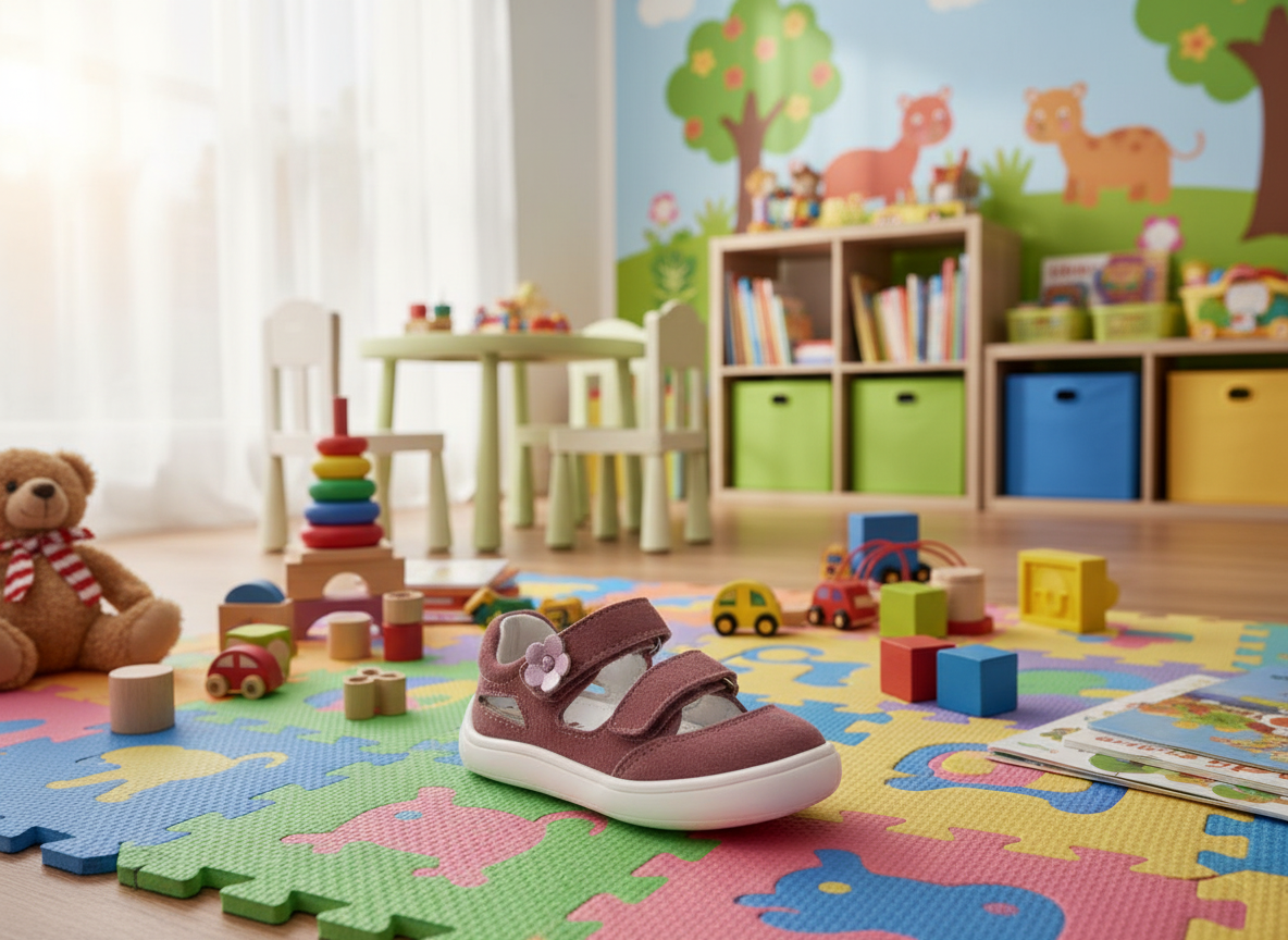 Protetika - Dievčenské barefoot sandálky TERY OLD PINK