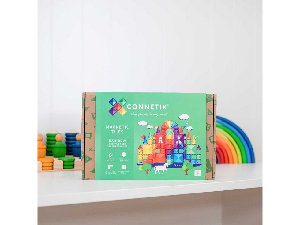 Connetix magnetická stavebnica - Rainbow Creative Pack 102 ks