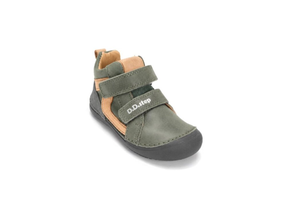 D.D. Step - Detské prechodné barefoot topánky A063-62353M Olive