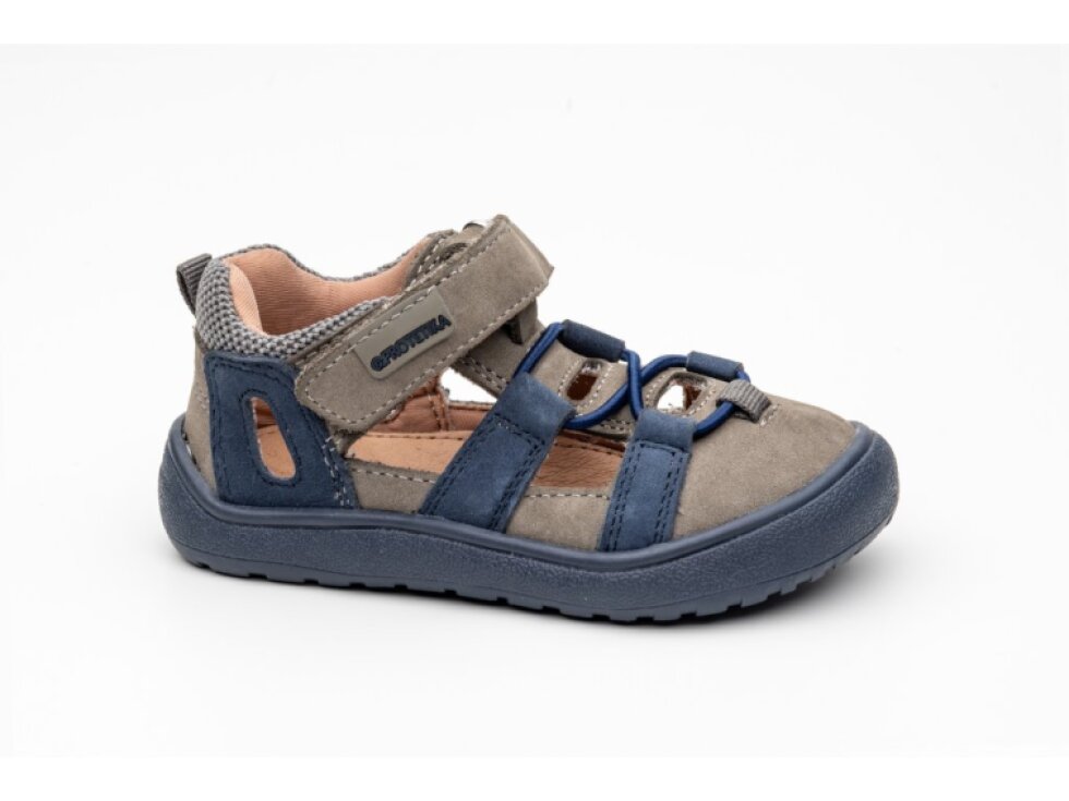 Protetika - Detské chlapčenské barefoot sandálky KENDY KHAKI