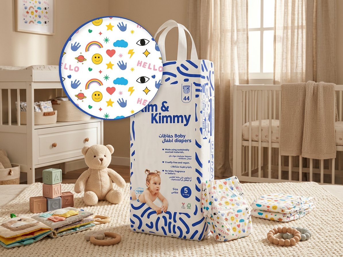 Kim & Kimmy - Jednorázové detské plienky Veľkosť 5 (12-17kg) - 44 ks