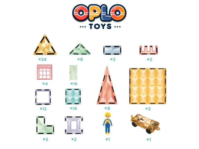 Magnetická stavebnica Oplo Toys - Starshine 100 KS