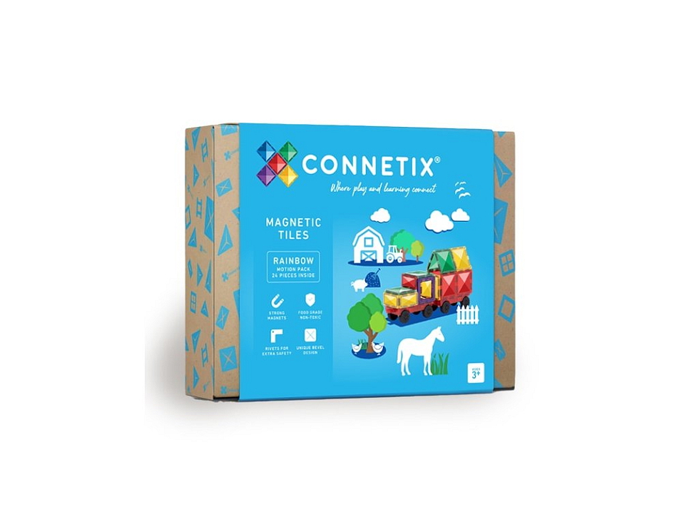 Connetix magnetická stavebnica - Rainbow Motion pack 24 ks
