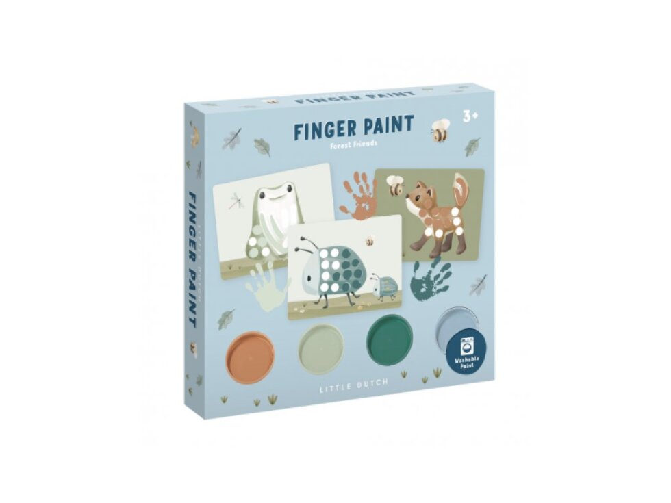 Little Dutch Kreatívna sada maľovanie prstami Forest Friends
