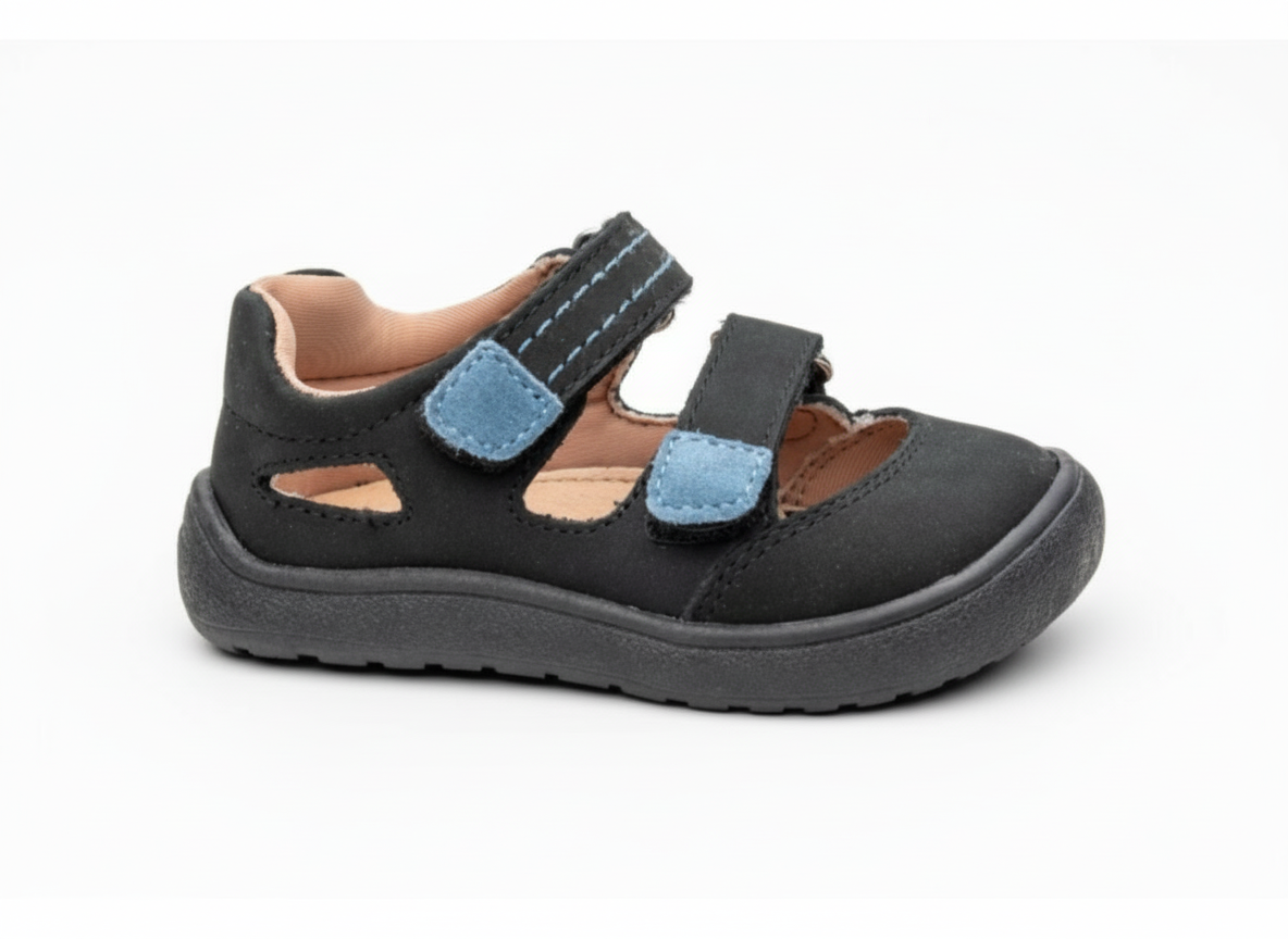 Protetika - Detské chlapčenské barefoot sandálky NERY BLACK