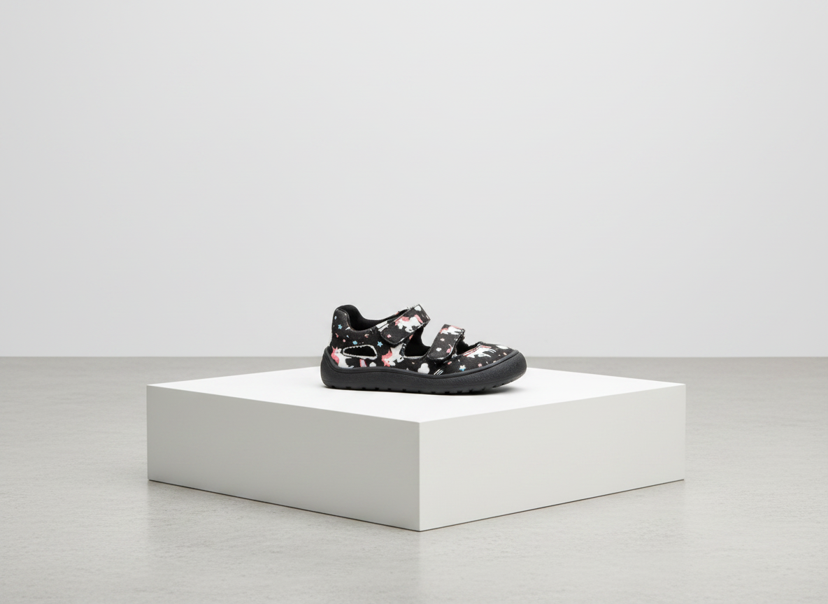 Protetika - Chlapčenské barefoot sandálky TAFI BLACK UNI
