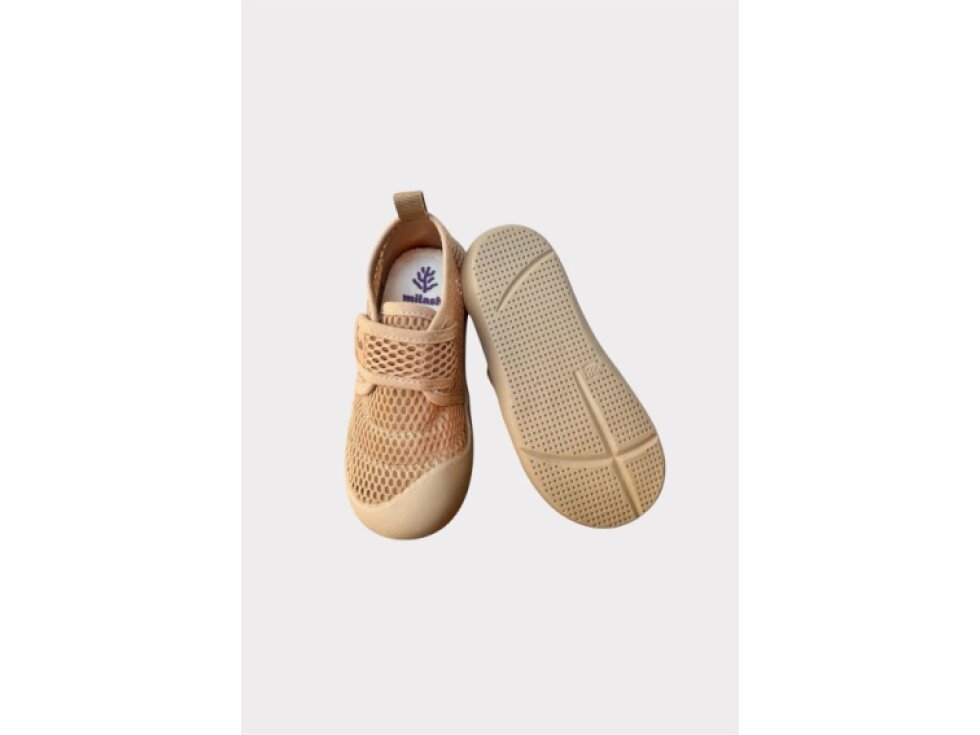 Milash - Detské barefoot tenisky FUN SHOES Sand Beige