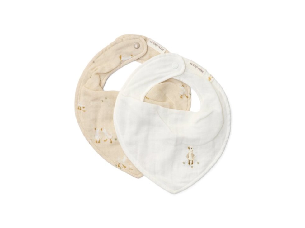 Little Dutch Podbradník bandana 2 ks Husa Newborn Naturals