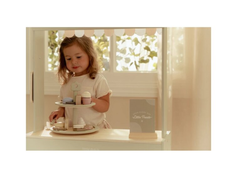 Little Dutch Stojan na pečivo s doplnkami drevený