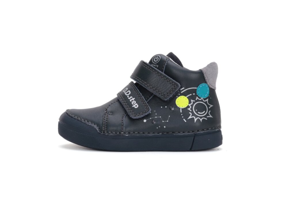 D.D. Step - Detské prechodné barefoot topánky A068-42418 Black