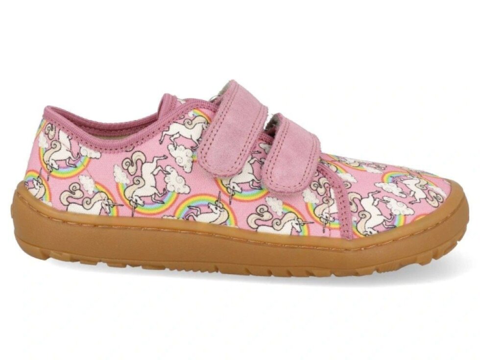 Froddo - Detské barefoot plátenky Canvas G1700422-5 Pink/White