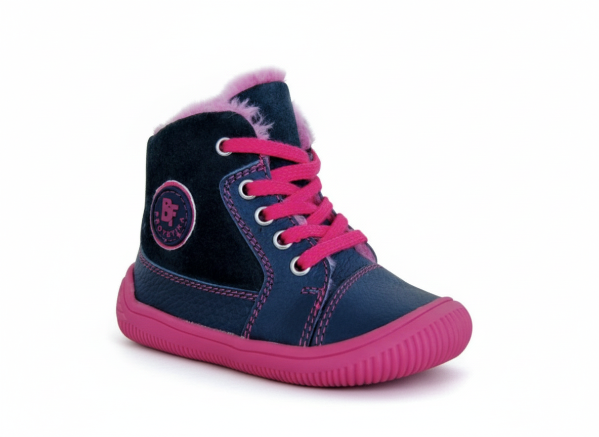 Protetika - Detské zimné barefoot topánky AMIS FUXIA