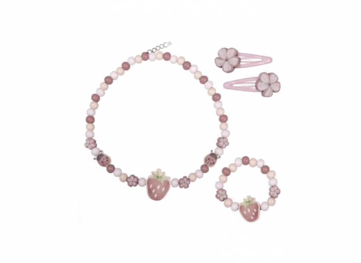 Little Dutch Súprava drevených šperkov Jahody