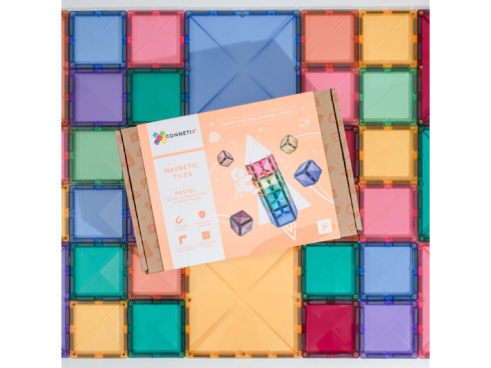 Connetix magnetická stavebnica - Pastel Square Pack 40 ks