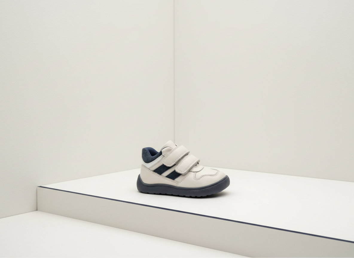 Protetika - Detské prechodné barefoot topánky VESTON WHITE