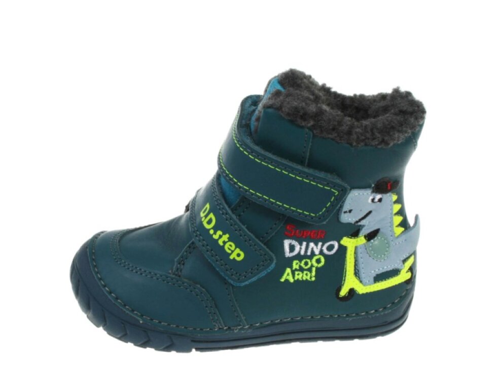 D.D. Step - Detské zimné topánky Dino na kolobežke - W029-394B veľ.20