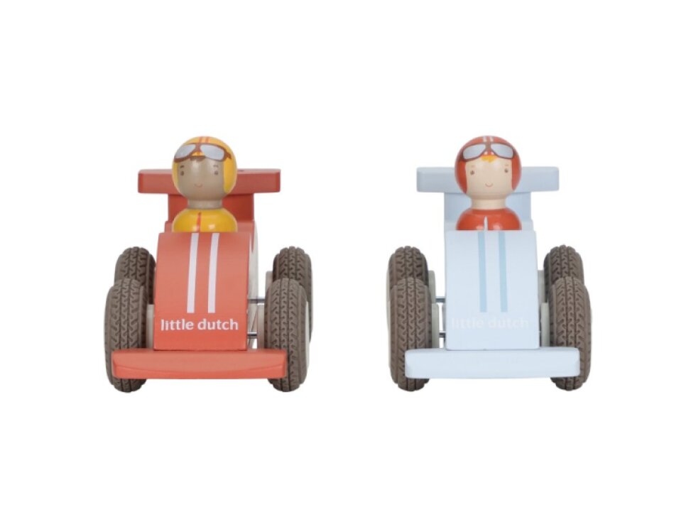 Little Dutch Pretekárske autíčka na zotrvačník drevené