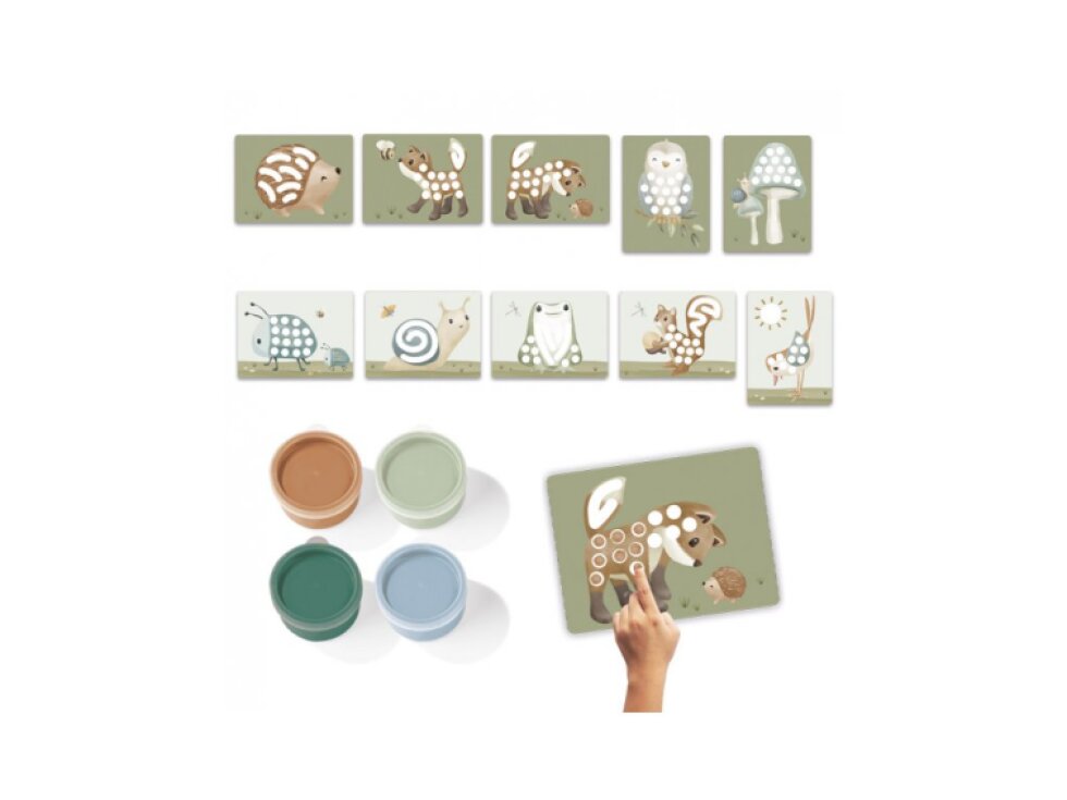Little Dutch Kreatívna sada maľovanie prstami Forest Friends