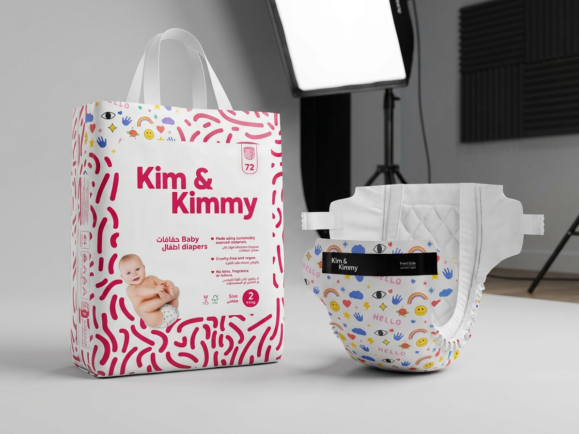 Kim & Kimmy - Jednorázové detské plienky Veľkosť 2 (4 - 8kg) - 72 ks